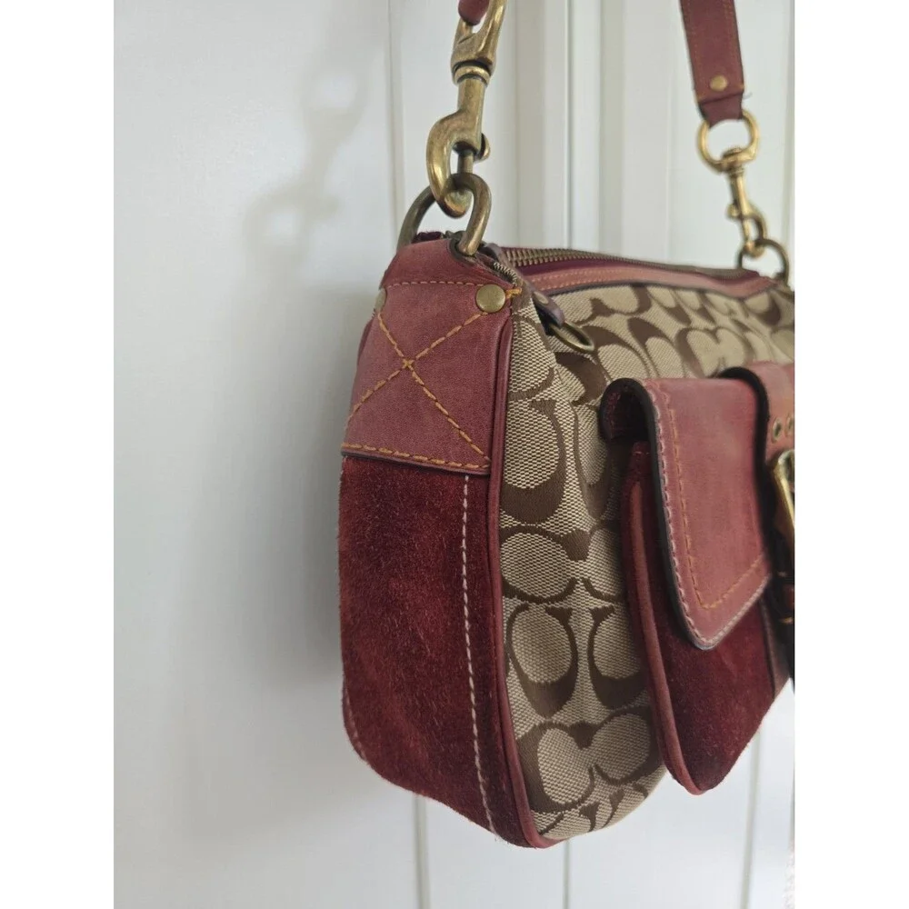 Coach Vintage Y2K Soho Signature Suede Shoulder Bag 7063 Special Edition  2004